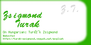 zsigmond turak business card